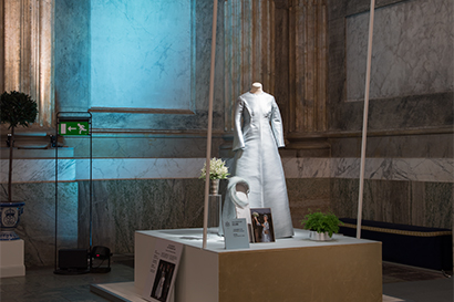 Kungliga brudklänningar Prinsessan Lilian utställning  Rikssalen Kungliga slottet 2016